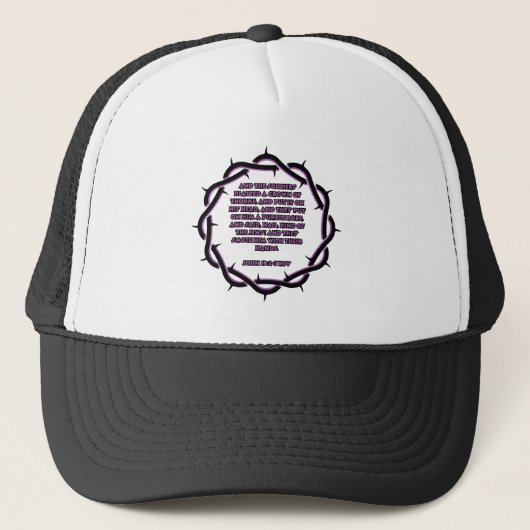 John 19:2-3 KJV Bijbelversie-scripts Trucker Pet (Voorkant)