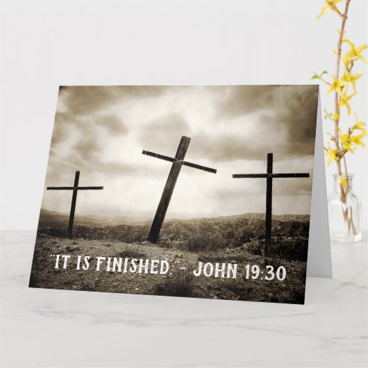 JOHN 19:30 Jumbo Folded Kaart (Gele Bloem)