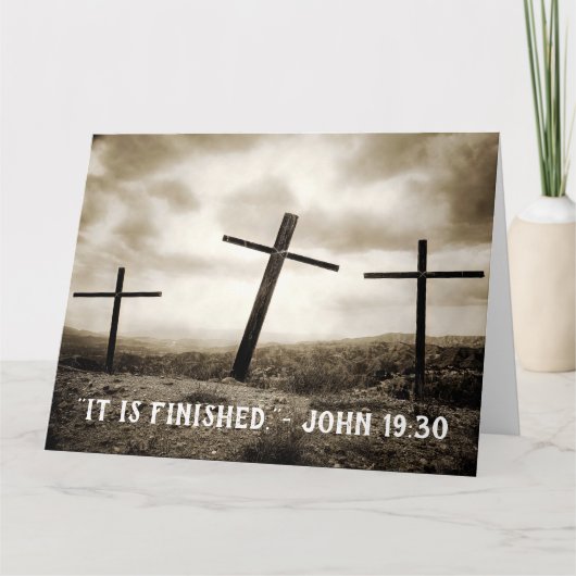JOHN 19:30 Jumbo Folded Kaart (Voorkant)