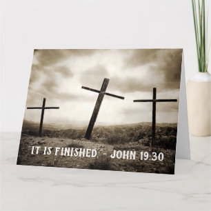 JOHN 19:30 Jumbo Folded Kaart