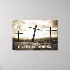 JOHN 19:30 Stretched Canvas afdrukken