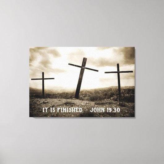 JOHN 19:30 Stretched Canvas afdrukken (Voorkant)