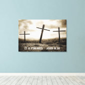 JOHN 19:30 Stretched Canvas afdrukken (Insitu (Houten vloer))