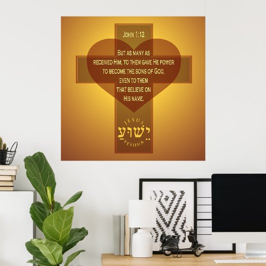 John 1:12 poster (Thuiskantoor)