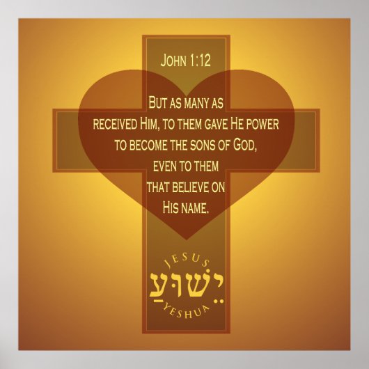 John 1:12 poster (Voorkant)