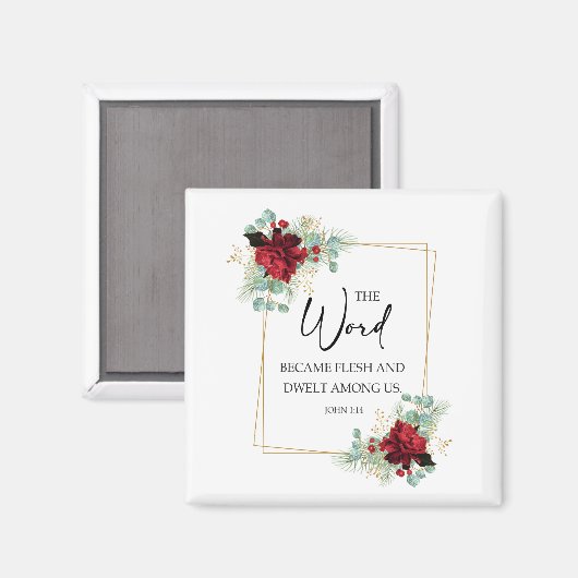 John 1 14 Bible verse Magneet (Voorkant / Achterkant)