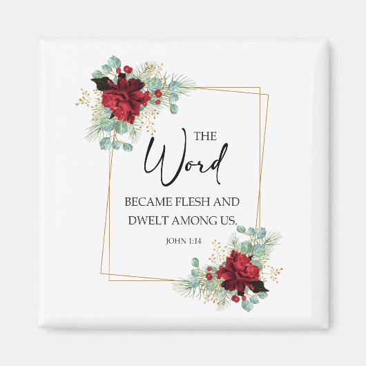 John 1 14 Bible verse Magneet (Voorkant)