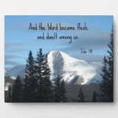 John 1:14 En het woord werd tastbaar... Fotoplaat (Voorkant)