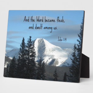 John 1:14 En het woord werd tastbaar... Fotoplaat