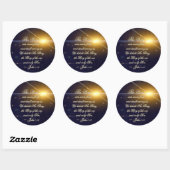 John 1:14 Het woord werd Flesh, Bijbelse Verse Ronde Sticker (Vel)