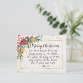 John 1:14 Het woord werd Flesh, Kerstmis Briefkaart (Staand voorkant)