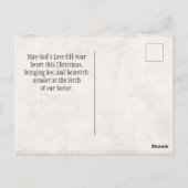 John 1:14 Het woord werd Flesh, Kerstmis Briefkaart (Achterkant)