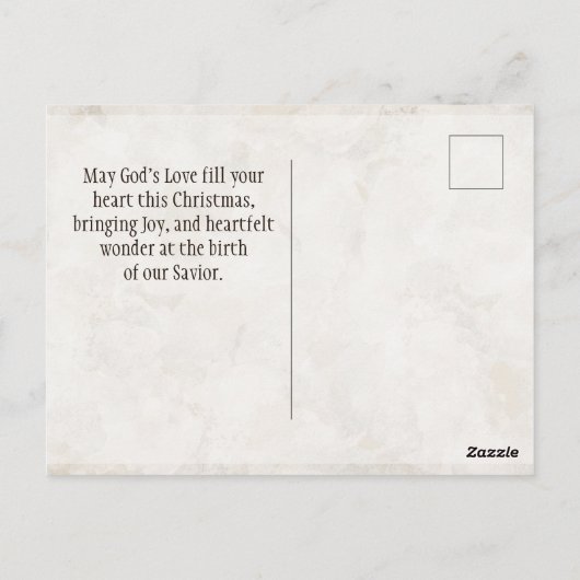 John 1:14 Het woord werd Flesh, Kerstmis Briefkaart (Achterkant)