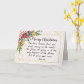 John 1:14 Het woord werd Flesh, Kerstmis Kaart (Gele Bloem)