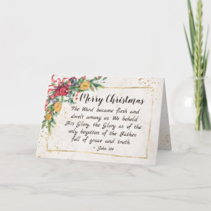 John 1:14 Het woord werd Flesh, Kerstmis Kaart