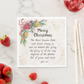 John 1:14 Het woord werd Flesh, Kerstmis Servet (Insitu)