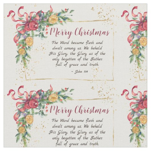 John 1:14 Het woord werd Flesh, Kerstmis Stof (Close Up)