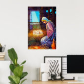 John 1:14 Jezus komt in ons poster (Thuiskantoor)