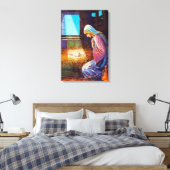 John 1:14 Jezus komt op ons wereldcanvas Canvas Afdruk (Insitu (Slaapkamer))