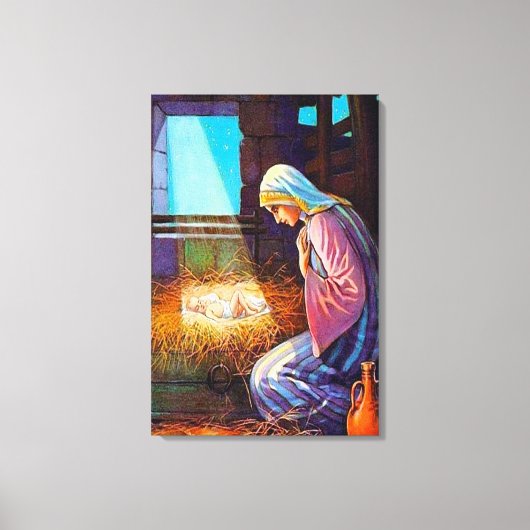 John 1:14 Jezus komt op ons wereldcanvas Canvas Afdruk (Voorkant)