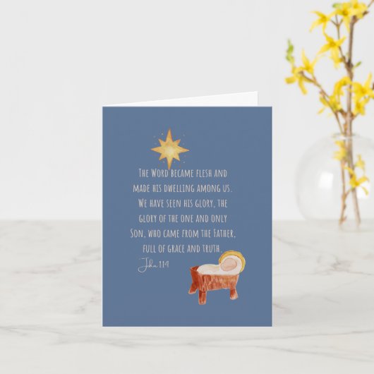 John 1:14 Kerstmis Kaart (Gele Bloem)