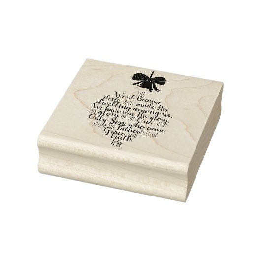 John 1:14 Ornament Shape Typography Rubberstempel (Stempel)