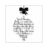 John 1:14 Ornament Shape Typography Rubberstempel (Afrduk)