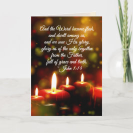 John 1:14 Word werd de Flesh Scripture Kerstmis Feestdagen Kaart