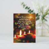 John 1:14 Word werd de Flesh Scripture Kerstmis Feestdagenkaart (Staand voorkant)
