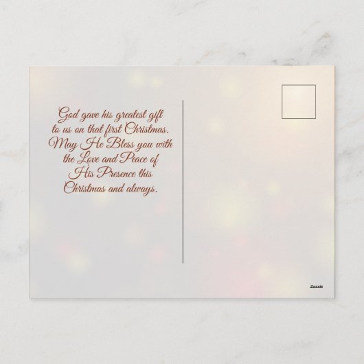 John 1:14 Word werd de Flesh Scripture Kerstmis Feestdagenkaart (Achterkant)