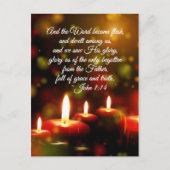 John 1:14 Word werd de Flesh Scripture Kerstmis Feestdagenkaart (Voorkant)
