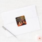 John 1:14 Word werd de Flesh Scripture Kerstmis Vierkante Sticker (Envelop)