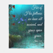 John 1:16 fleece deken (Voorkant)