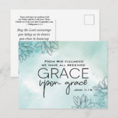John 1:16 We hebben allemaal Grace Op Grace ontvan Briefkaart (Voorkant / Achterkant)