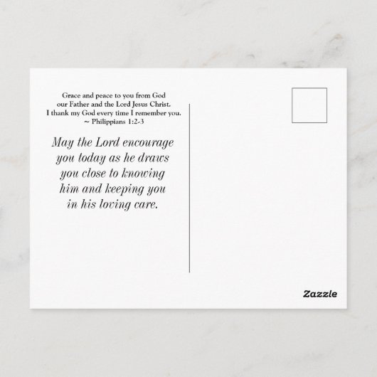 John 1:16 We hebben allemaal Grace Op Grace ontvan Briefkaart (Achterkant)