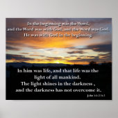 John 1:1-2, 4-5. Het woord Poster (Voorkant)