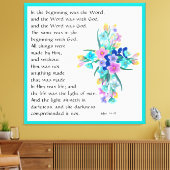 John 1:1-5 canvas afdruk (Insitu (Woonkamer))