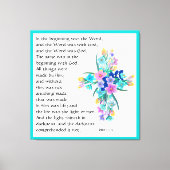 John 1:1-5 canvas afdruk (Voorkant)