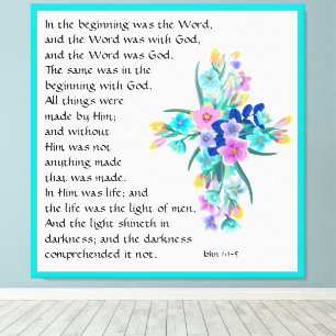 John 1:1-5 canvas afdruk