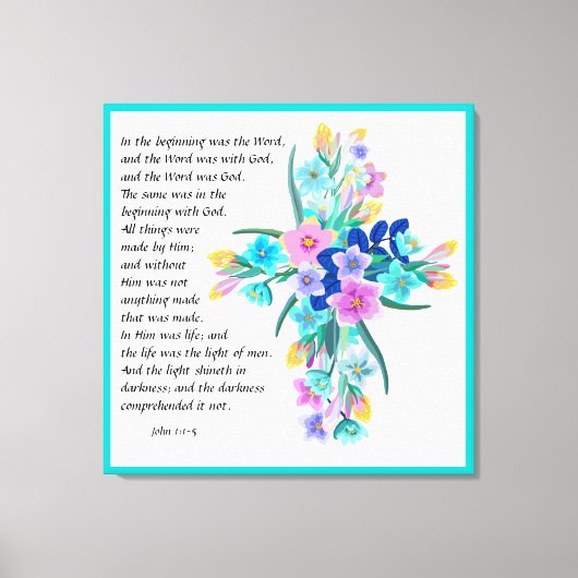 John 1:1-5 canvas afdruk (Voorkant)
