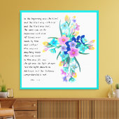 John 1:1-5 canvas afdruk (Insitu (Woonkamer))