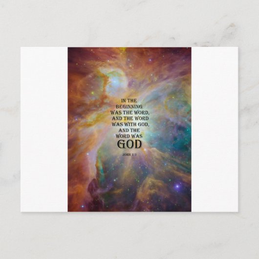 John 1:1 briefkaart (Voorkant)