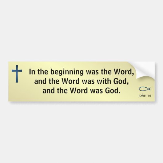 John 1:1 bumpersticker (Voorkant)