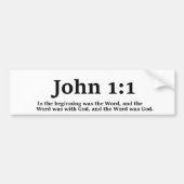 John 1:1 Bumpersticker (Voorkant)