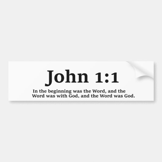 John 1:1 Bumpersticker (Voorkant)