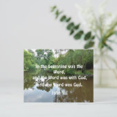 John 1:1 In het begin was het woord Briefkaart (Staand voorkant)