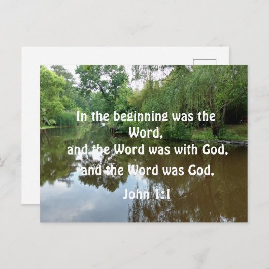John 1:1 In het begin was het woord Briefkaart (Voorkant / Achterkant)