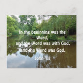 John 1:1 In het begin was het woord Briefkaart (Voorkant)