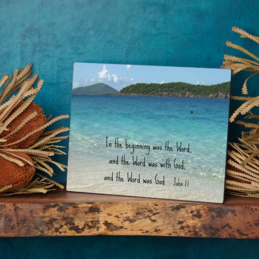 John 1:1 In het begin was het woord... Fotoplaat (Zijkant)