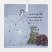 John 1:5 Het Licht Kerst Glazen Kerstbal Glas Ornament (Achterkant)